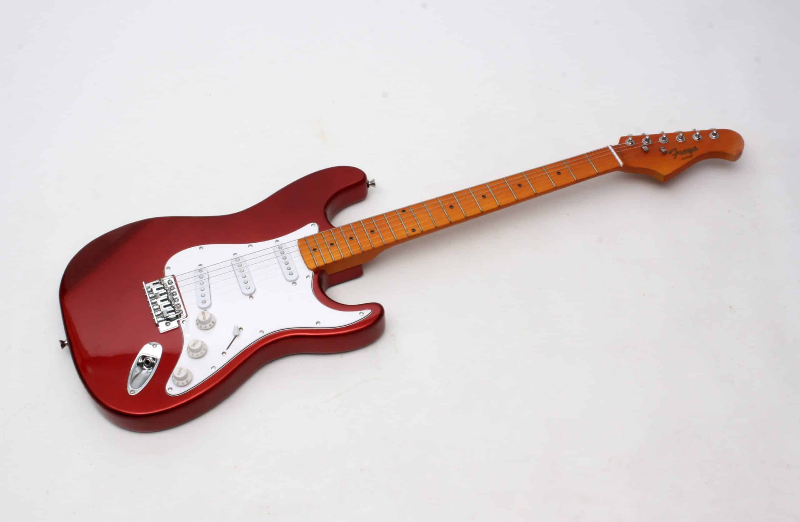 Candy Apple Red Electric Guitar – 60's Style Maple Neck SSS